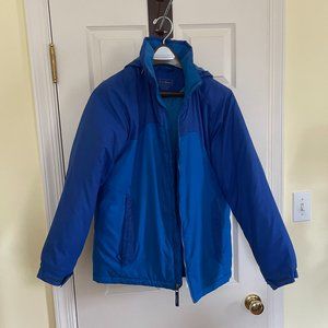 Blue LL Bean Kids Coat size L (14-16) with hood